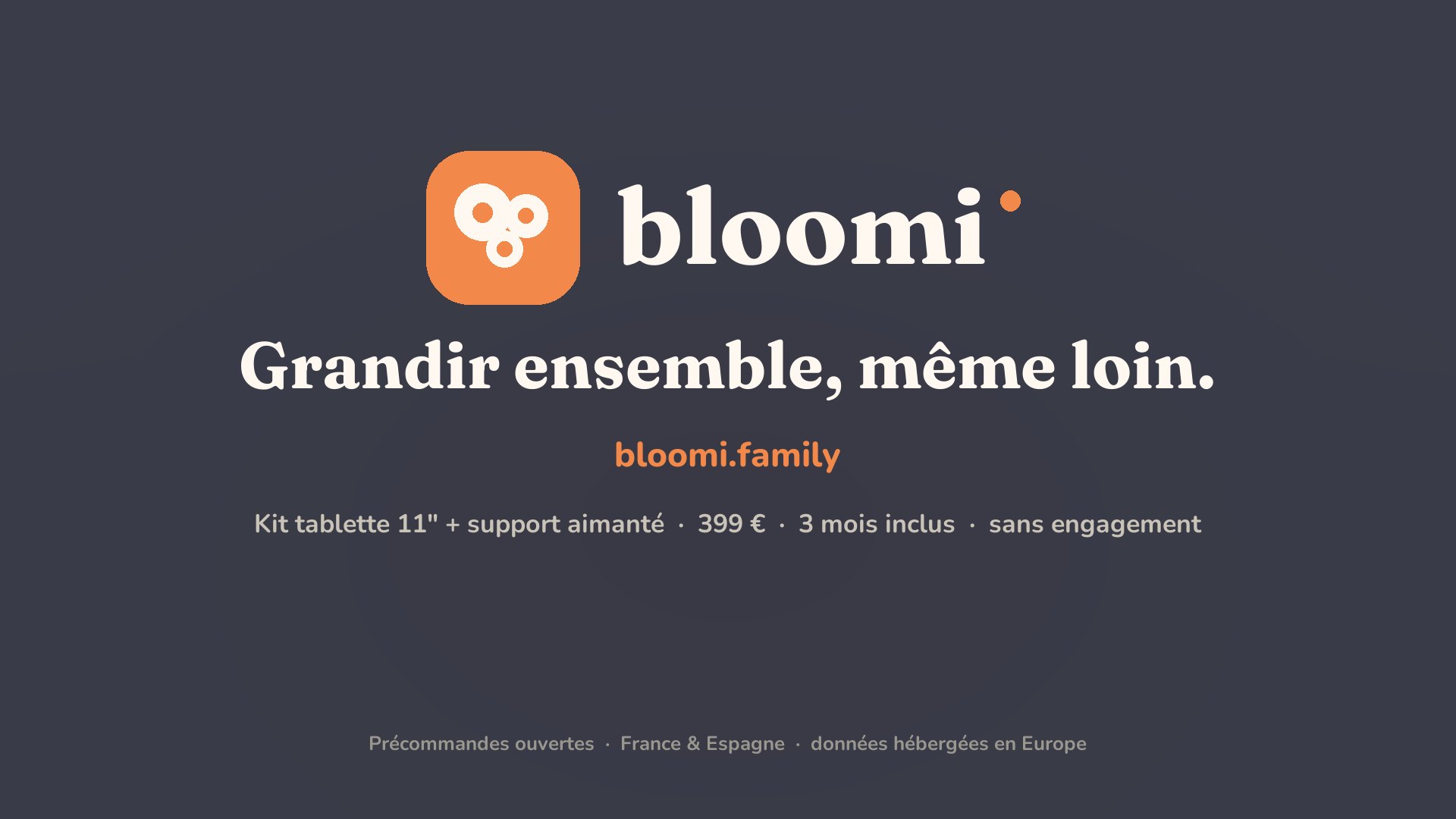 Le kit Bloomi : tablette 11 pouces et support aimanté, prêt à offrir